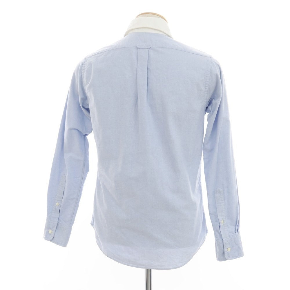 [Used] Keaton Chase Oxford Round Collar Cleric Shirt Blue x White [14 1/2] [Condition Rank C] [Men&