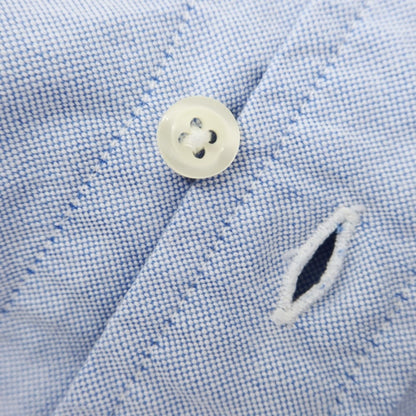 [Used] Keaton Chase Oxford Round Collar Cleric Shirt Blue x White [14 1/2] [Condition Rank C] [Men&