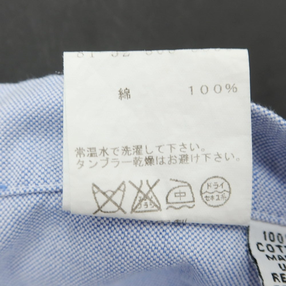 [Used] Keaton Chase Oxford Round Collar Cleric Shirt Blue x White [14 1/2] [Condition Rank C] [Men&