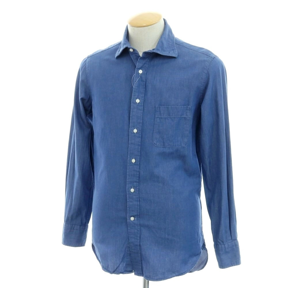 [Used] UNIVERSAL LANGUAGE Chambray Casual Shirt Navy [SMALL] [Condition Rank B] ​​[Men&