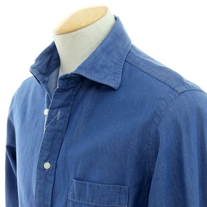 [Used] UNIVERSAL LANGUAGE Chambray Casual Shirt Navy [SMALL] [Condition Rank B] ​​[Men&