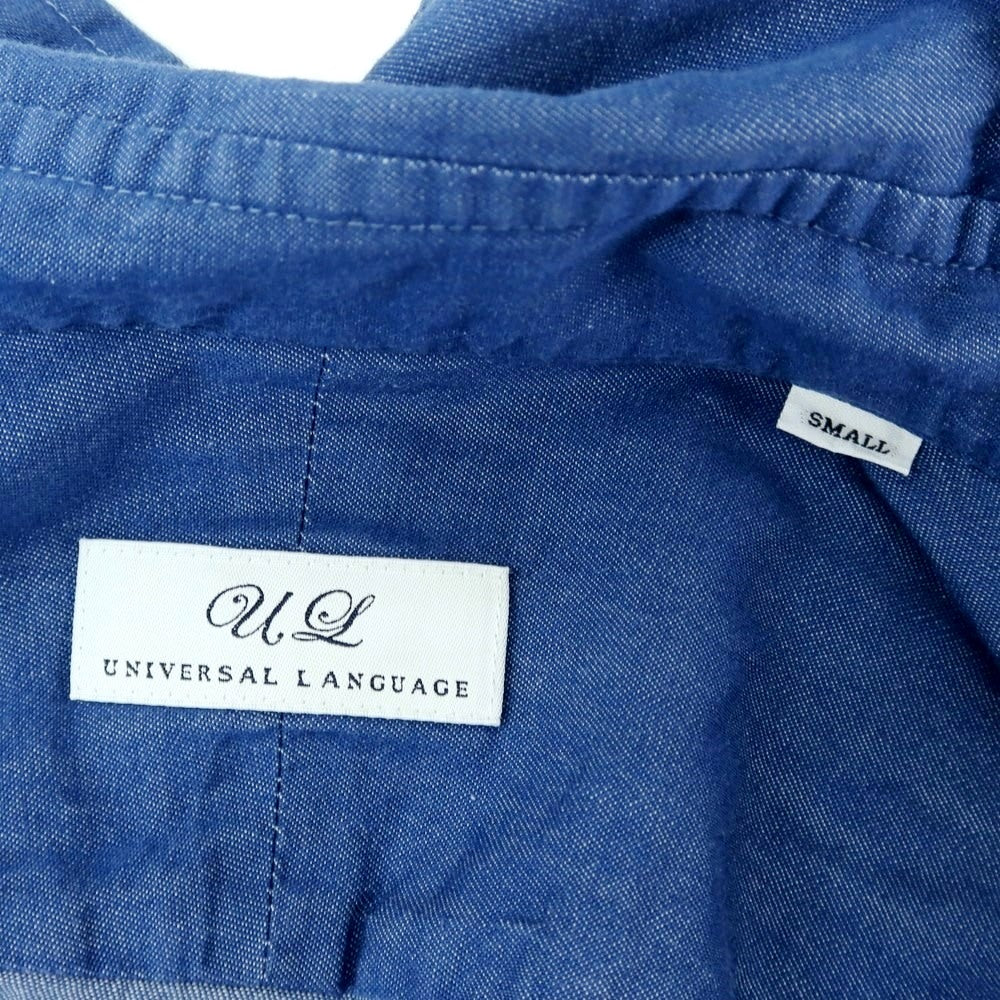 [Used] UNIVERSAL LANGUAGE Chambray Casual Shirt Navy [SMALL] [Condition Rank B] ​​[Men&