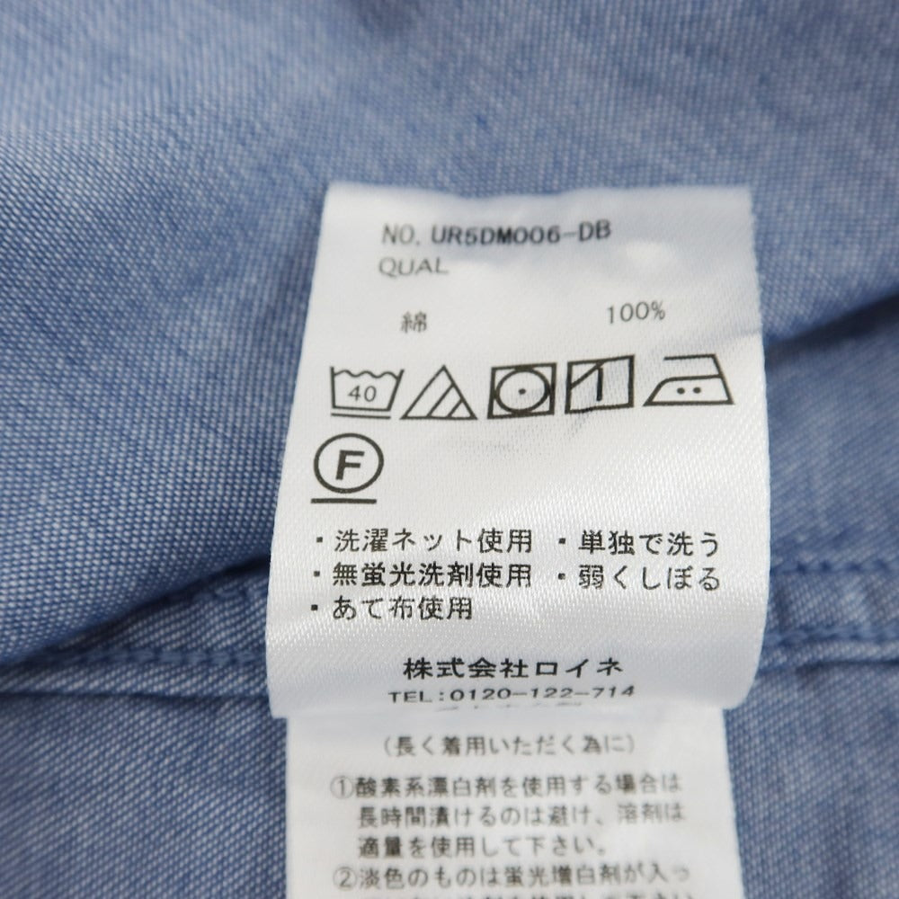 [Used] UNIVERSAL LANGUAGE Chambray Casual Shirt Navy [SMALL] [Condition Rank B] ​​[Men&