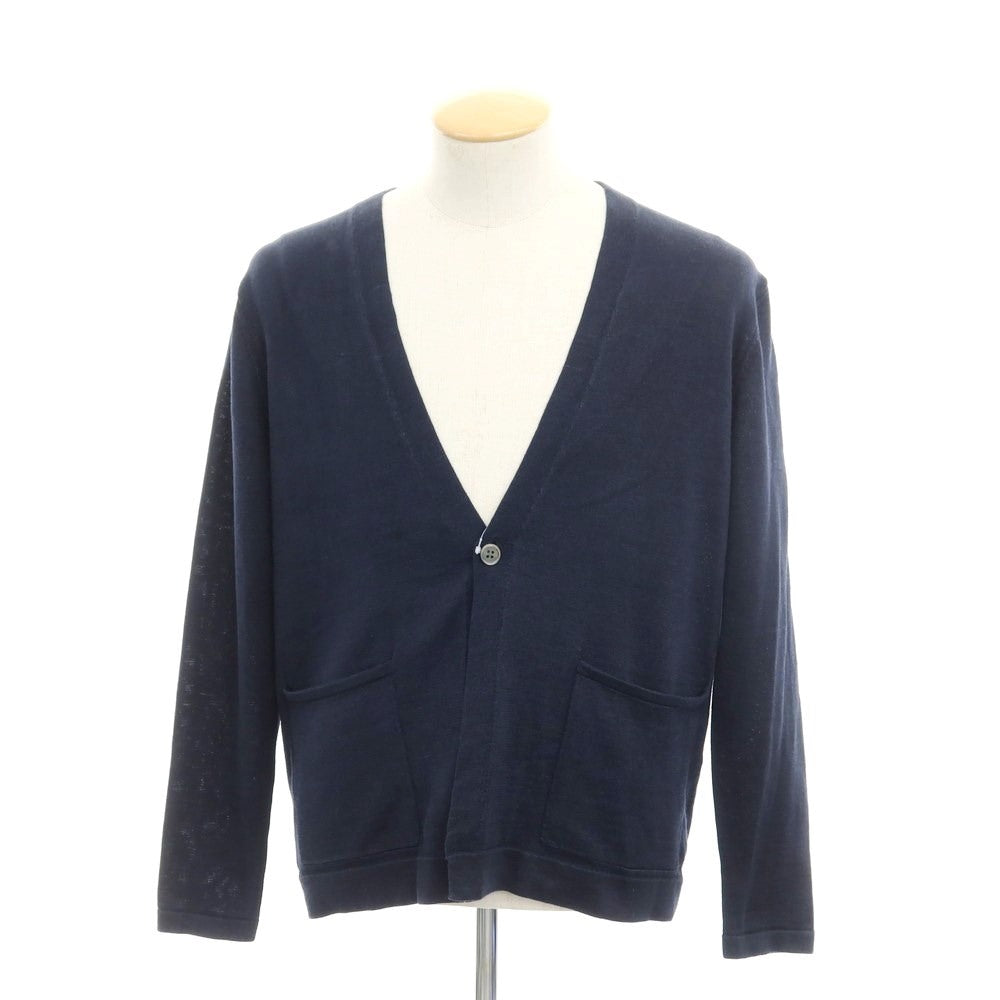 [Used] EDIFICE Linen Polyester Cardigan Navy [Size S] [NVY] [S/S] [Condition Rank C] [Men&