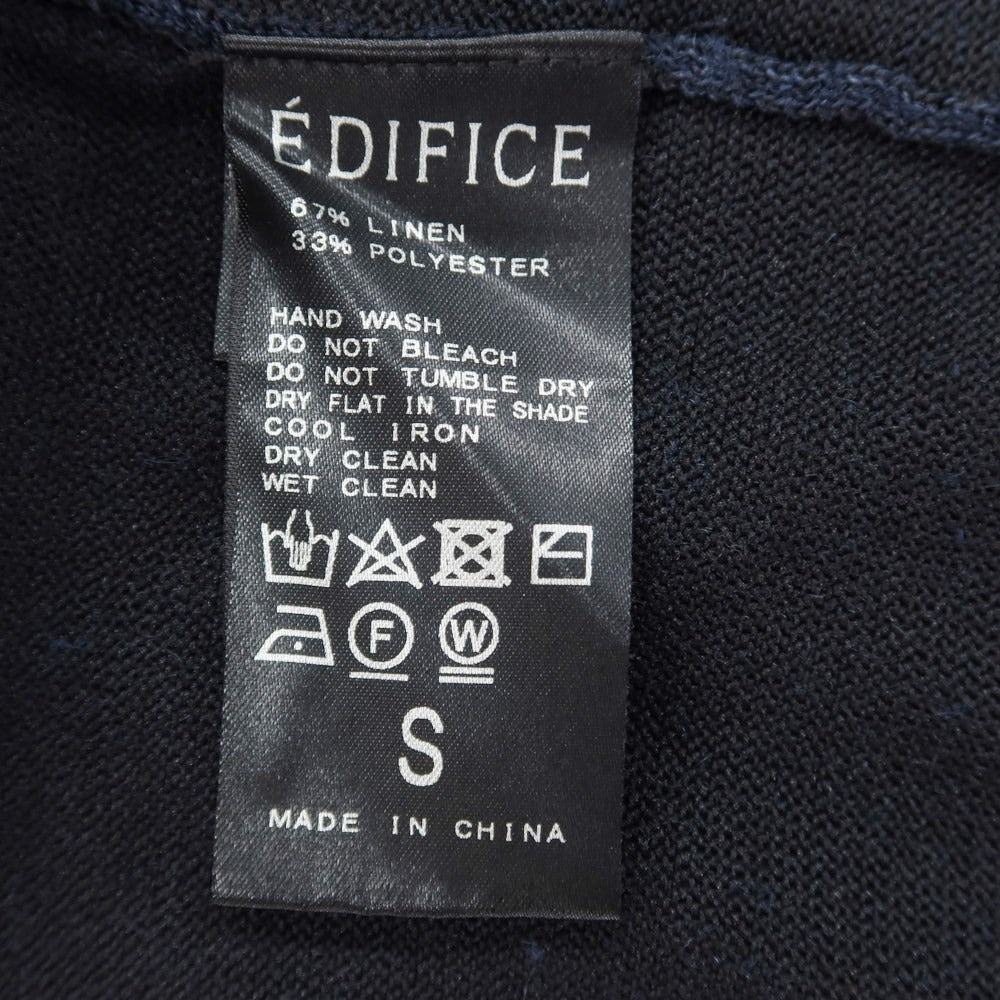 [Used] EDIFICE Linen Polyester Cardigan Navy [Size S] [NVY] [S/S] [Condition Rank C] [Men&