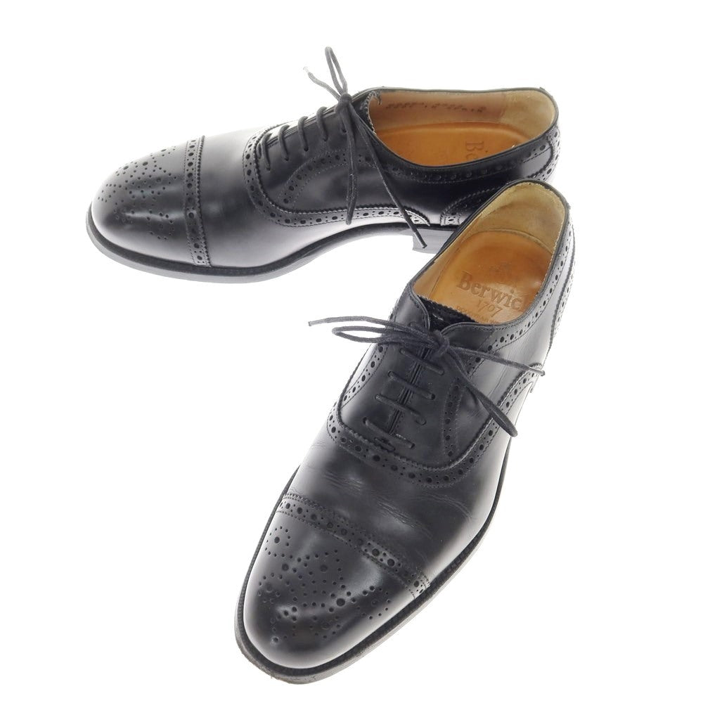 [Used] Berwick Semi-brogue Dress Shoes Black [6] [Condition Rank B] ​​[Men&