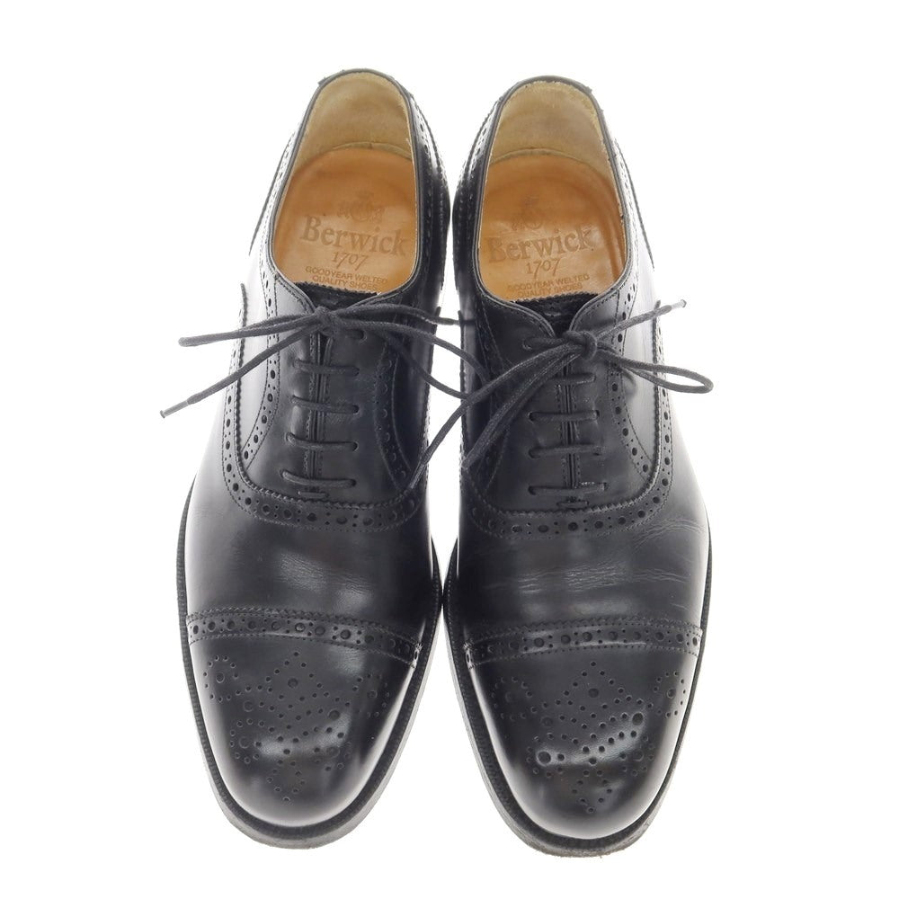 [Used] Berwick Semi-brogue Dress Shoes Black [6] [Condition Rank B] ​​[Men&