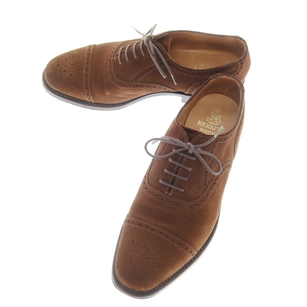 [Used] Herring Shoes READING Suede Semi-Brogue Dress Shoes Brown [6] [Condition Rank B] ​​[Men&