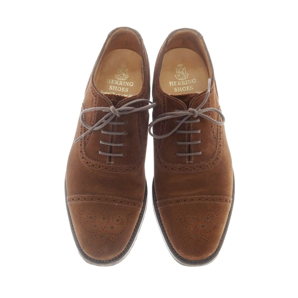 [Used] Herring Shoes READING Suede Semi-Brogue Dress Shoes Brown [6] [Condition Rank B] ​​[Men&