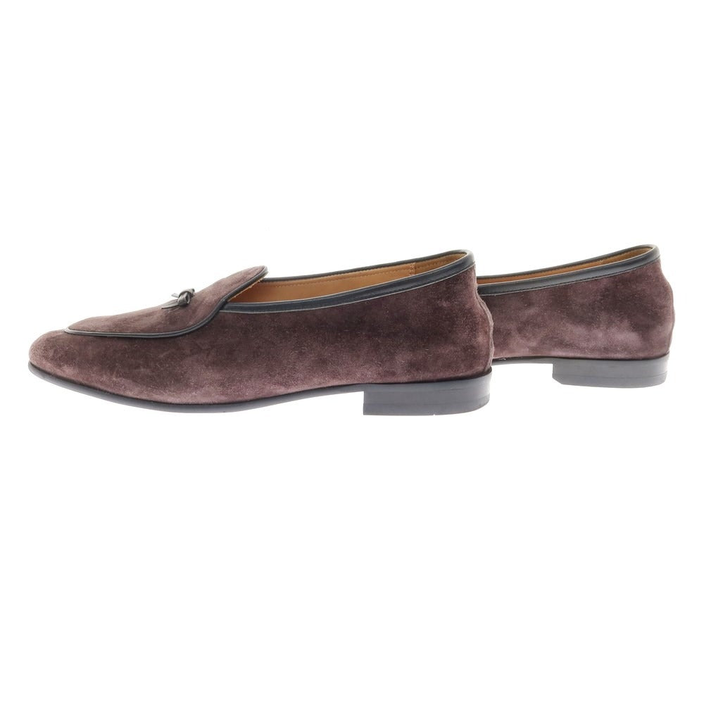 [Used] UNITED ARROWS Suede Ribbon Tassel Loafers Brown Purple x Black [39] [Condition Rank A] [Men&