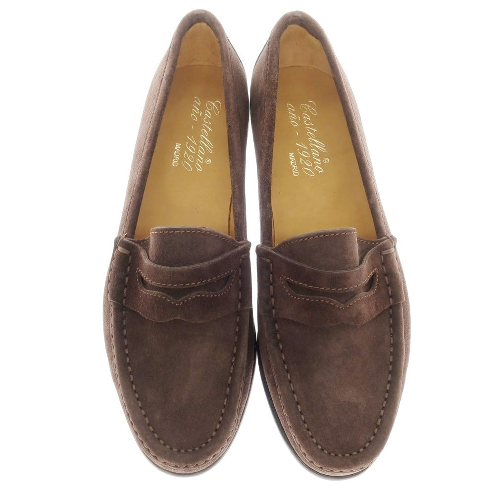 [Used] [Unused] CASTELLANO Suede Coin Loafers Brown [39] [Condition Rank S] [Men&