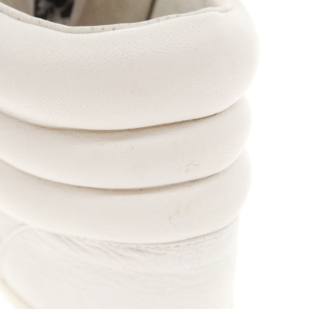 [Used] Alexander McQueen Leather Mid-Cut Sneakers White x Ivory [25.5] [Condition Rank C] [Men&