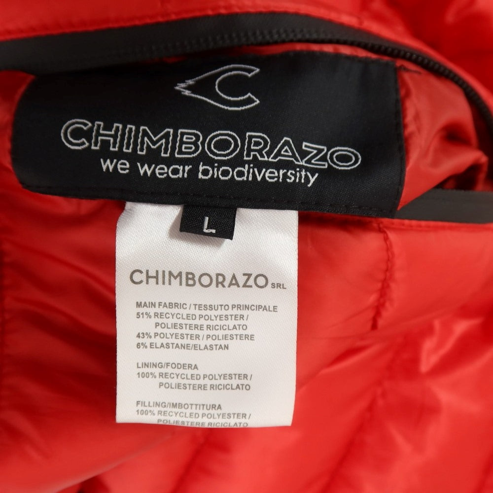 【中古】チンボラソ CHIMBORAZO リバーシブル ポリエステル フーデッド 中綿ブルゾン ネイビーxレッド【 L 】【 状態ランクB 】【 メンズ 】