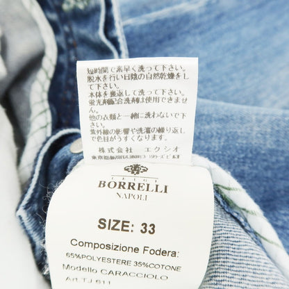 [Used] Luigi Borrelli Stretch Denim Jeans Blue [33] [Condition Rank B] ​​[Men&