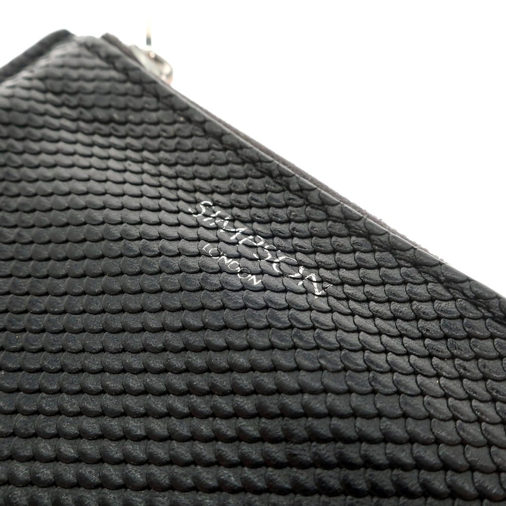 [Used] SIMPSON LONDON Leather Zip Wallet Black [Condition Rank C] [Men&