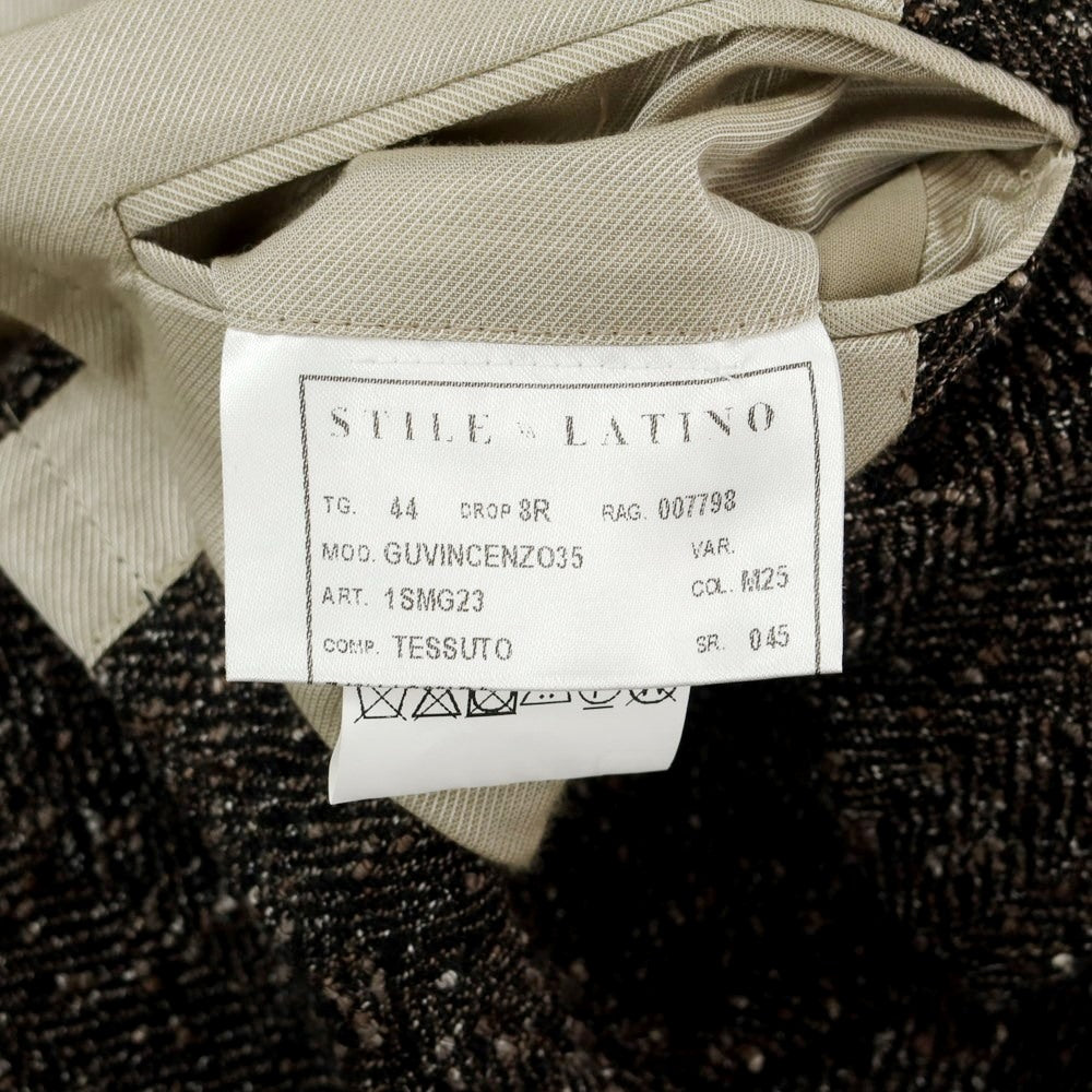 [Used] STILE LATINO Linen Nylon Tailored Jacket Dark Brown [44] [Condition Rank B] ​​[Men&