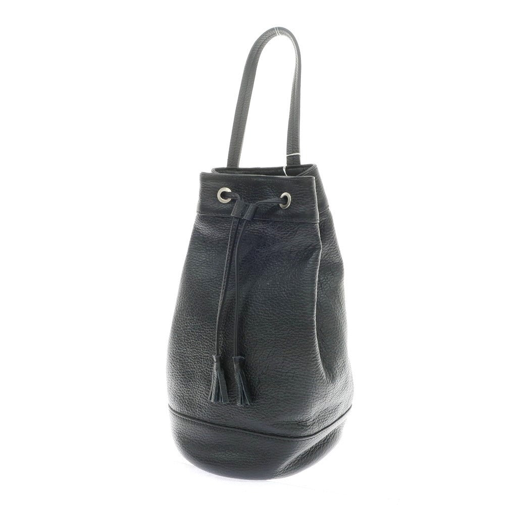 [New] Massimo Leather Bucket Bag Black [Condition Rank N] [Men&