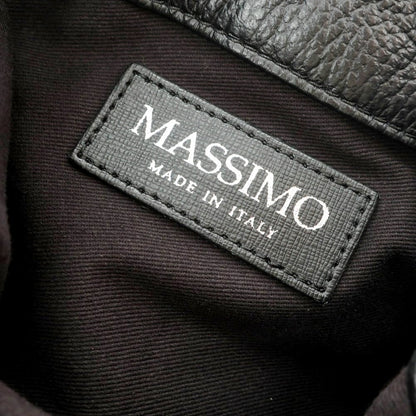 [New] Massimo Leather Bucket Bag Black [Condition Rank N] [Men&