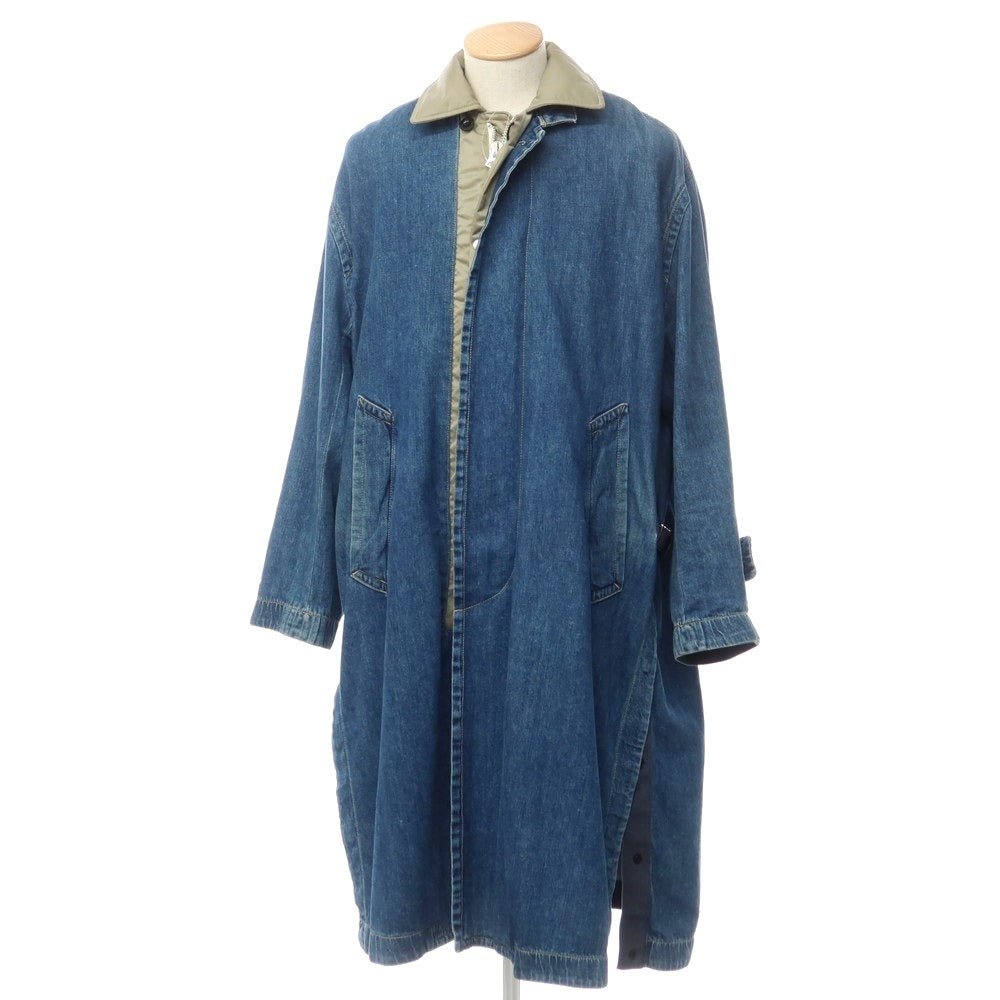 [Used] Sacai denim nylon switching long coat blue [1] [Condition rank C] [Men&