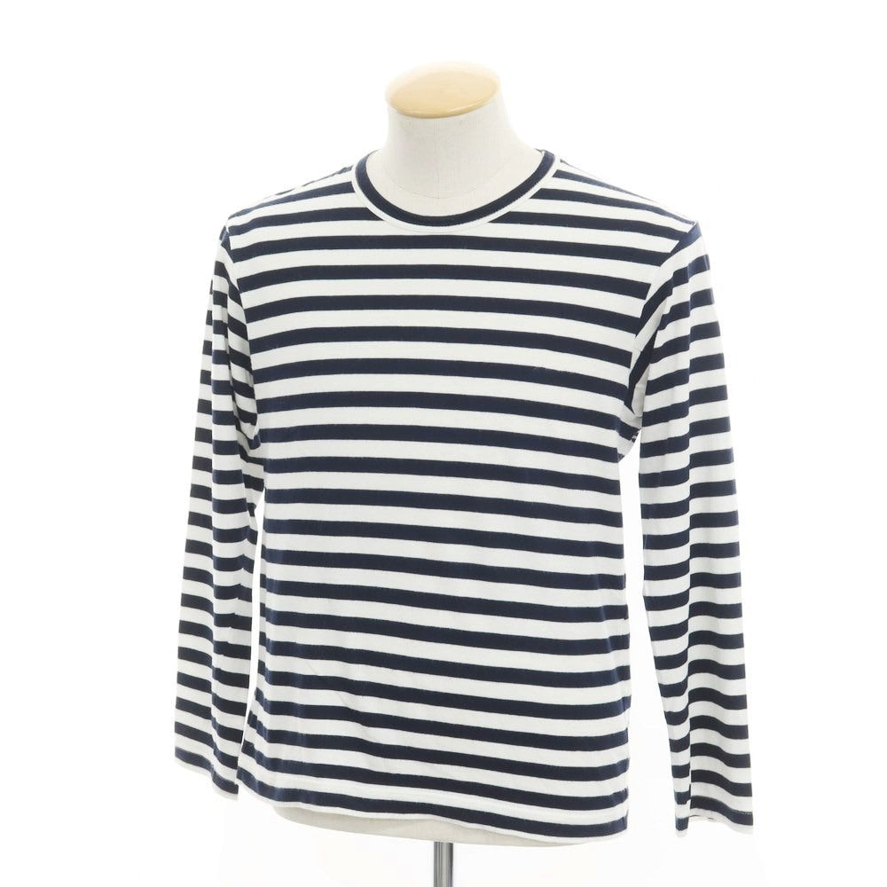 【中古】コムデギャルソンシャツ COMME des GARCONS SHIRT コットン ボーダー 長袖Ｔシャツ ホワイトxネイビー【サイズS】【WHT】【S/S/A/W】【状態ランクC】【メンズ】【759393】
[DPD]