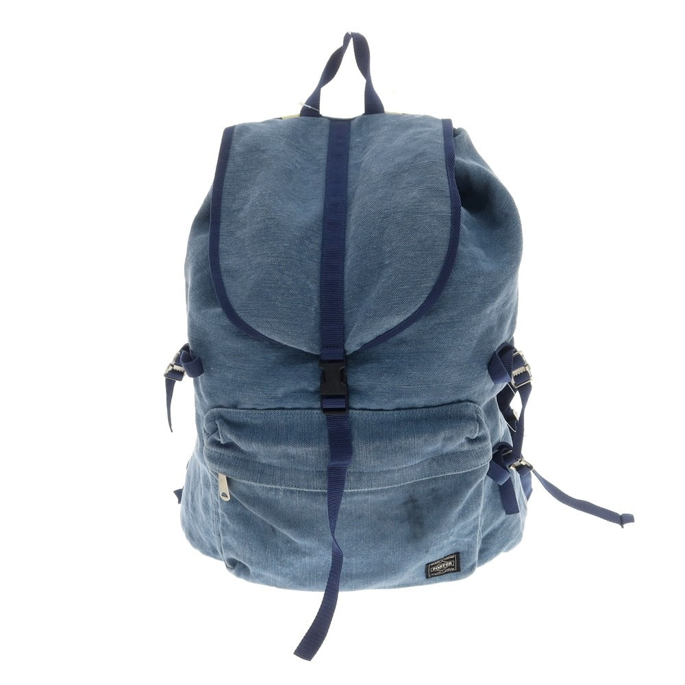 【中古】ポーター PORTER × fennica、B印YOSHIDA fennica Hill Pack キャンバス バックパック・リュック ブルー【 状態ランクC 】【 メンズ 】