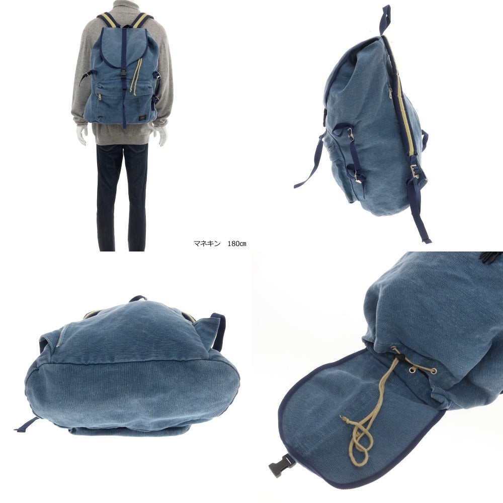 【中古】ポーター PORTER × fennica、B印YOSHIDA fennica Hill Pack キャンバス バックパック・リュック ブルー【 状態ランクC 】【 メンズ 】