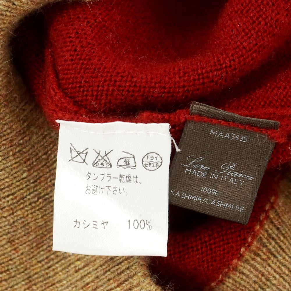 【中古】ロロピアーナ Loro Piana ハイゲージ カシミヤ カーディガン レッドxブラウン【サイズ50】【RED】【A/W】【状態ランクC】【メンズ】【759069】