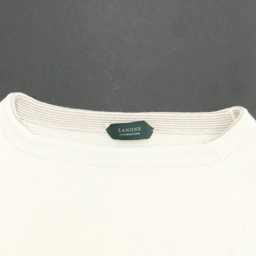 [Used] ZANONE Cotton Pullover Knit Ivory [Size 48] [WHT] [S/S] [Condition Rank B] ​​[Men&