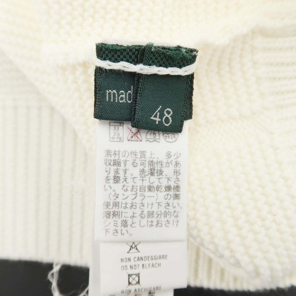 [Used] ZANONE Cotton Pullover Knit Ivory [Size 48] [WHT] [S/S] [Condition Rank B] ​​[Men&