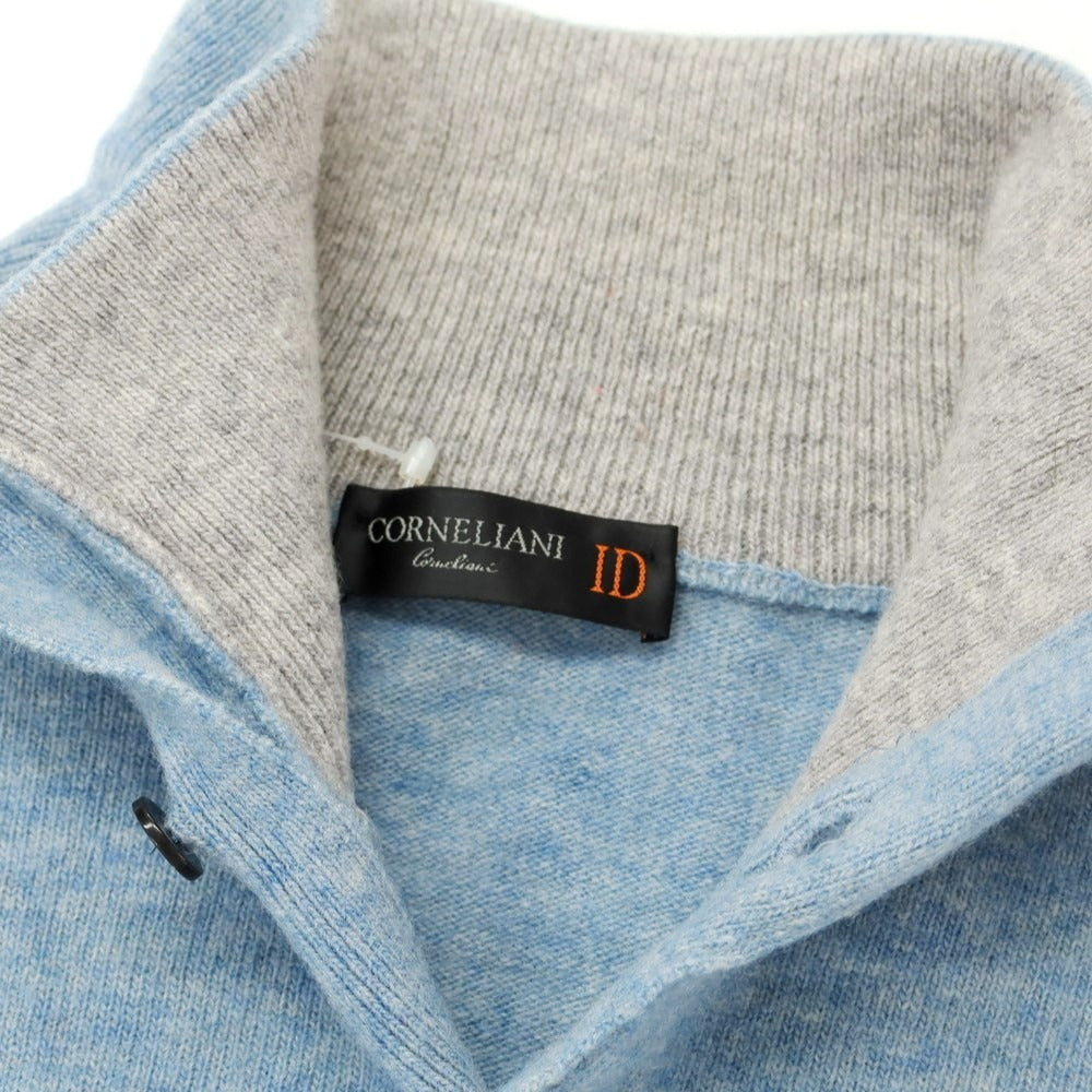 【中古】コルネリアーニ CORNELIANI ハイゲージ ウール ハイネック プルオーバーニット ライトブルー【サイズ48】【BLU】【S/S】【状態ランクC】【メンズ】【759069】