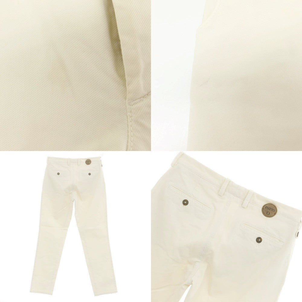 [Used] PIATTO Stretch Cotton Casual Slacks Pants Off White [50] [Condition Rank C] [Men&