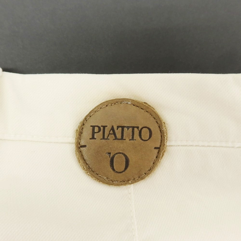 [Used] PIATTO Stretch Cotton Casual Slacks Pants Off White [50] [Condition Rank C] [Men&