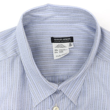 [Used] Giorgio Armani GIORGIO ARMANI Cotton Silk Snap Down Casual Shirt Light Blue [42] [Condition Rank A] [Men&