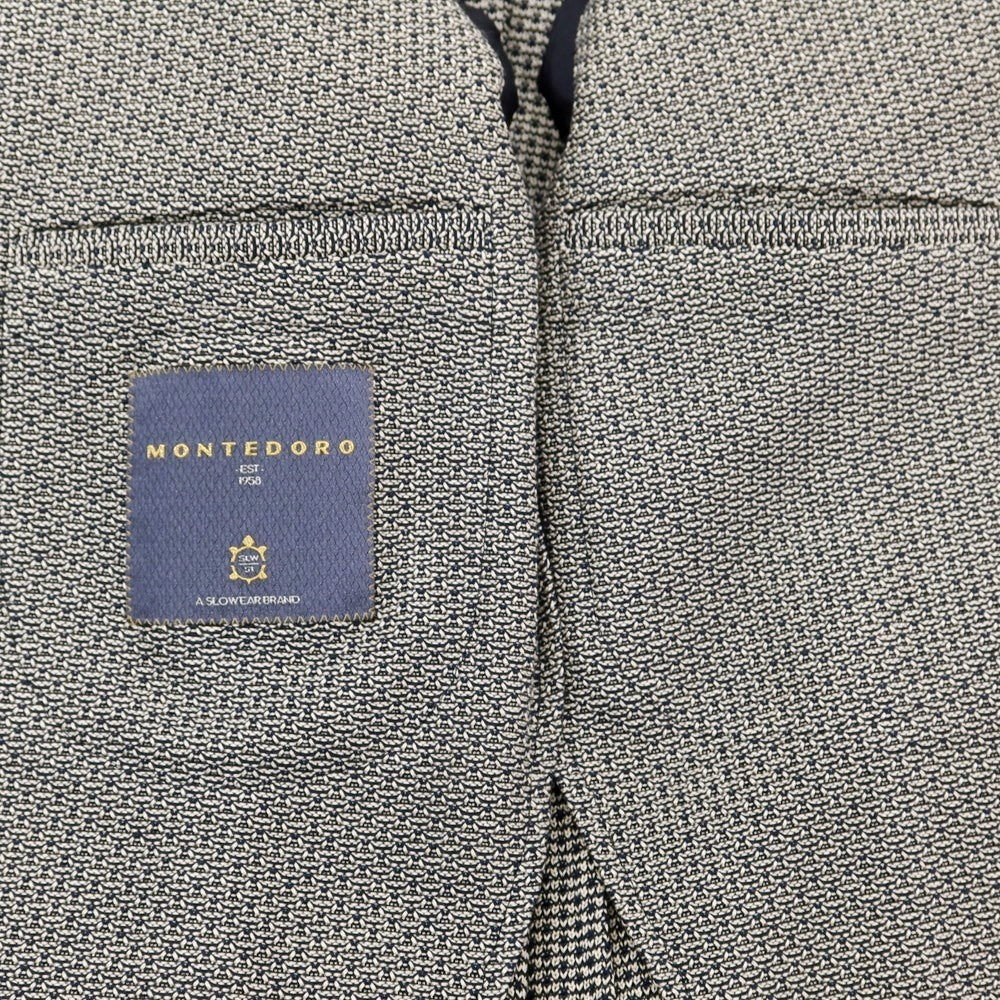 [Used] [Unused] Montedoro Cotton Jersey Casual Jacket Light Beige x Navy [44] [Condition Rank S] [Men&