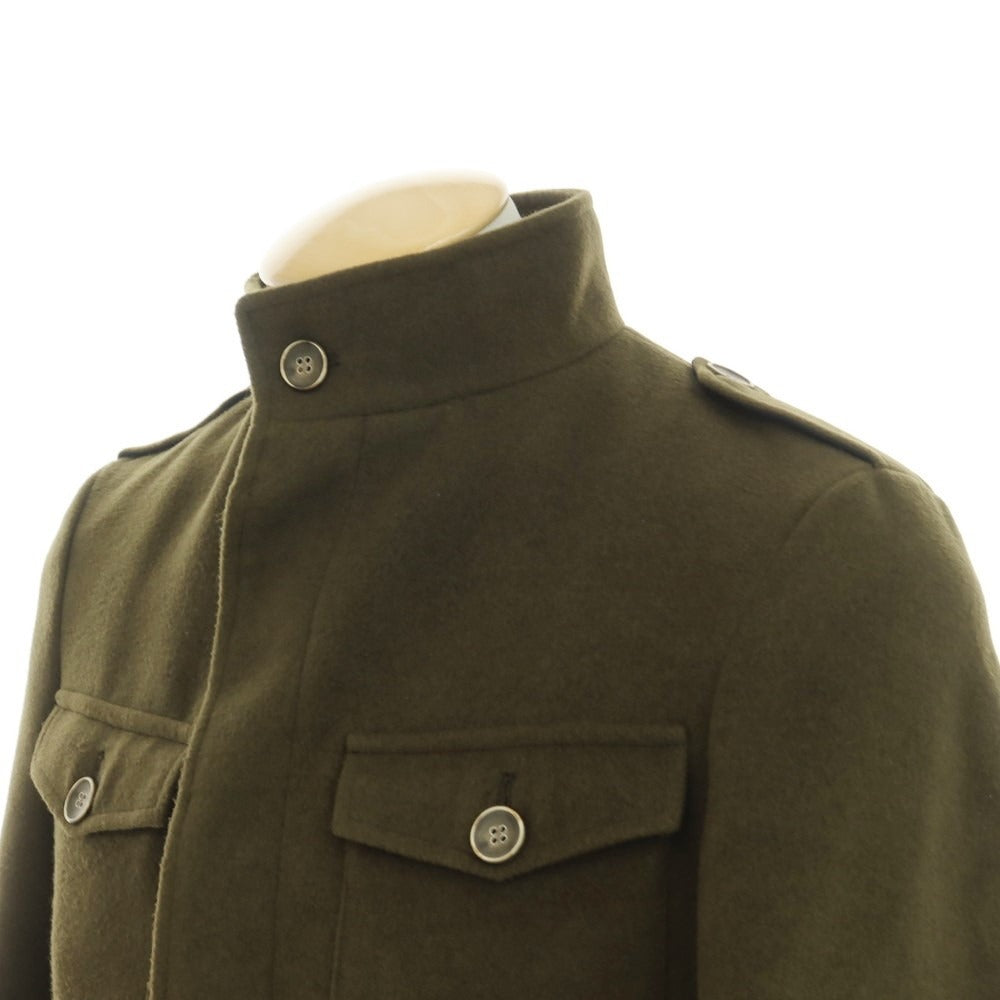 【中古】サルトリア フェスタ SARTORIA FESTA ウールナイロン 中綿 スタンドカラー ミリタリージャケット オリーブ【 44 】【 状態ランクC 】【 メンズ 】 [EPD]