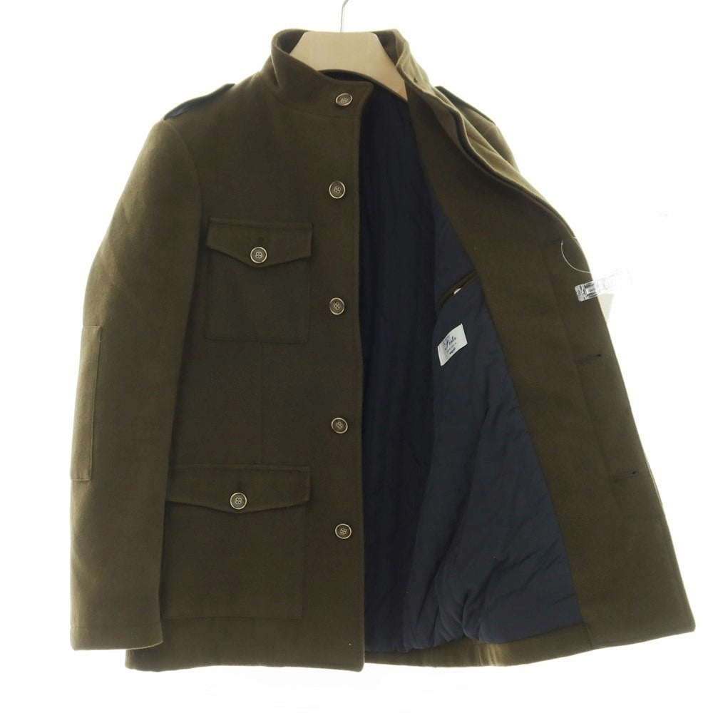 【中古】サルトリア フェスタ SARTORIA FESTA ウールナイロン 中綿 スタンドカラー ミリタリージャケット オリーブ【 44 】【 状態ランクC 】【 メンズ 】 [EPD]