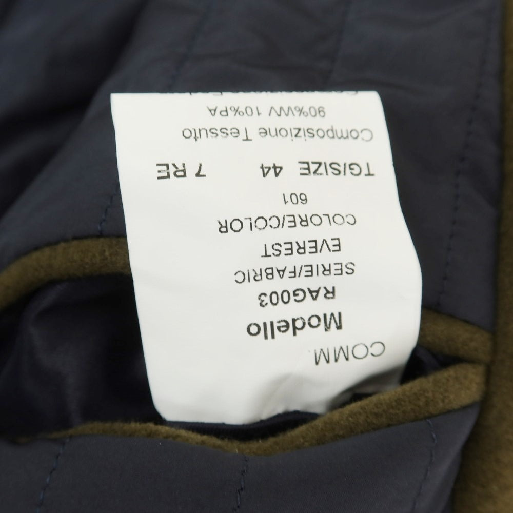 【中古】サルトリア フェスタ SARTORIA FESTA ウールナイロン 中綿 スタンドカラー ミリタリージャケット オリーブ【 44 】【 状態ランクC 】【 メンズ 】 [EPD]