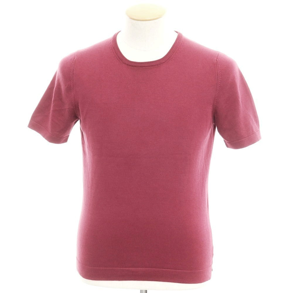 [Used] GRAN SASSO High Gauge Cotton Short Sleeve Knit, Wine Red [44] [Condition Rank B] ​​[Men&