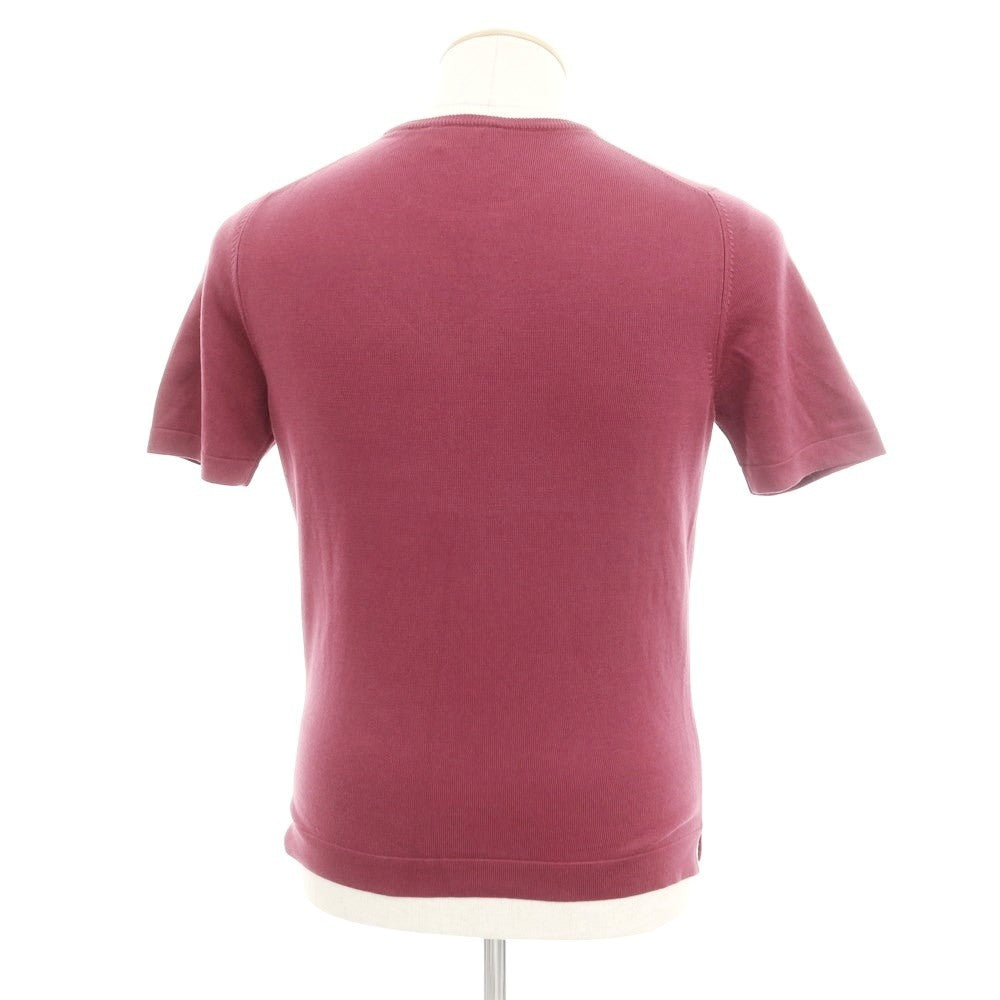 [Used] GRAN SASSO High Gauge Cotton Short Sleeve Knit, Wine Red [44] [Condition Rank B] ​​[Men&