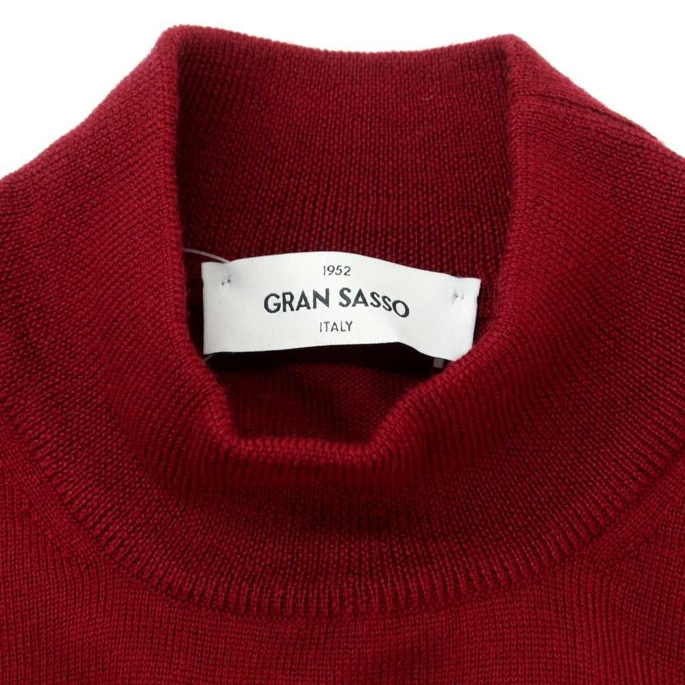 【中古】グランサッソ GRAN SASSO ハイゲージ ウール ハイネック プルオーバーニット ボルドー【サイズ44】【RED】【A/W】【状態ランクA】【メンズ】【759069】