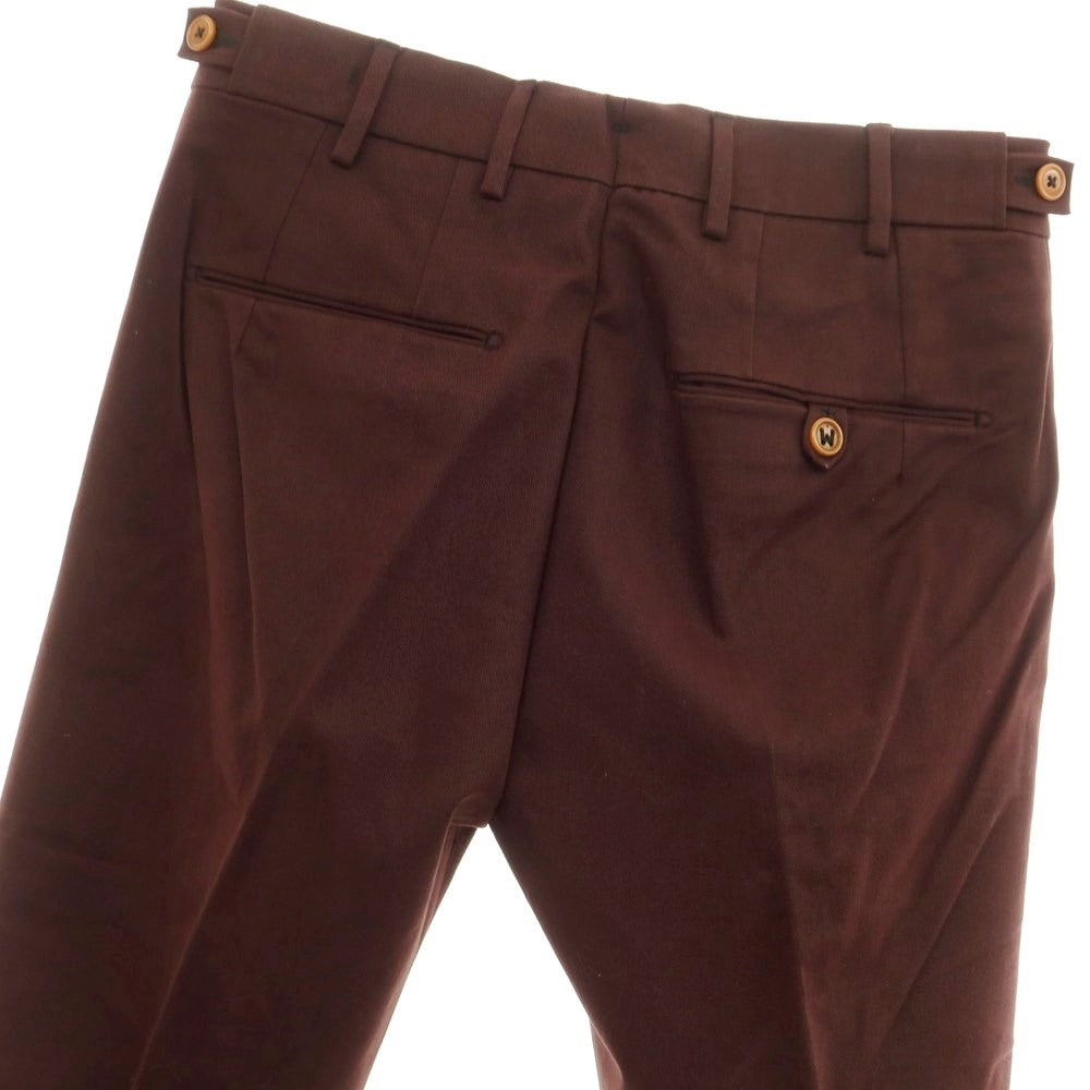 [Used] BERWICH Stretch Cotton Casual Slacks Pants Bordeaux [42] [Condition Rank B] ​​[Men&