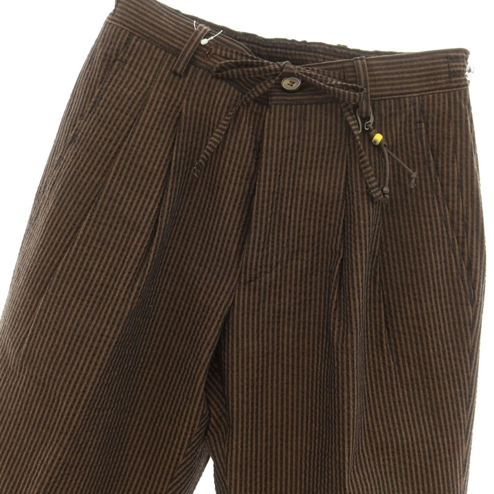 [Used] Giannetto Cotton Soccer Stripe Casual Slacks Pants Brown x Dark Brown [Size 42] [BRW] [S/S] [Condition Rank B] ​​[Men&