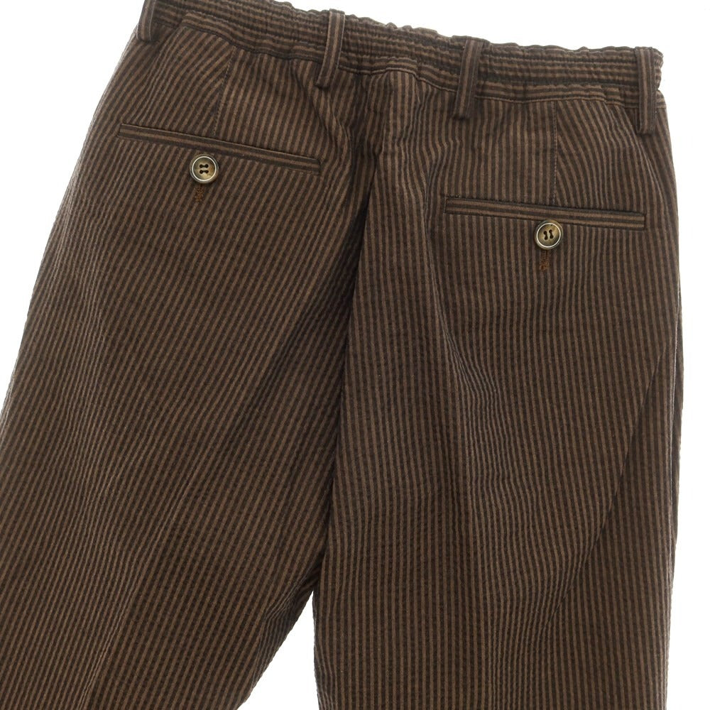 [Used] Giannetto Cotton Soccer Stripe Casual Slacks Pants Brown x Dark Brown [Size 42] [BRW] [S/S] [Condition Rank B] ​​[Men&