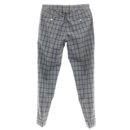 [Used] GERMANO wool check dress slacks pants, gray x navy [Size 44] [GRY] [S/S] [Condition Rank A] [Men&