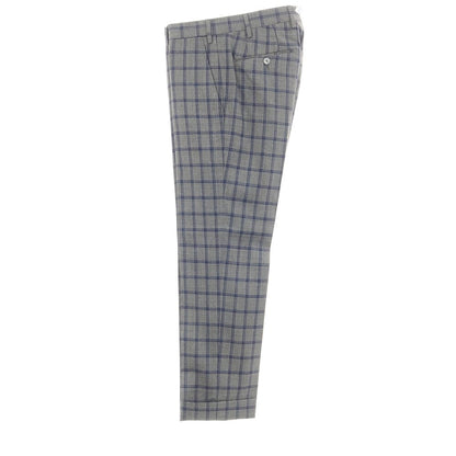 [Used] GERMANO wool check dress slacks pants, gray x navy [Size 44] [GRY] [S/S] [Condition Rank A] [Men&