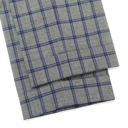 [Used] GERMANO wool check dress slacks pants, gray x navy [Size 44] [GRY] [S/S] [Condition Rank A] [Men&