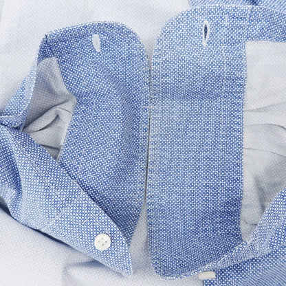 [Used] ORIAN Cotton Horizontal Collar Casual Shirt Blue x White [No size indicated (L)] [Condition Rank C] [Men&