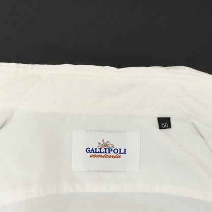 [Used] GALLIPOLI camiceria Cotton Wide Collar Casual Shirt White [50] [Condition Rank C] [Men&