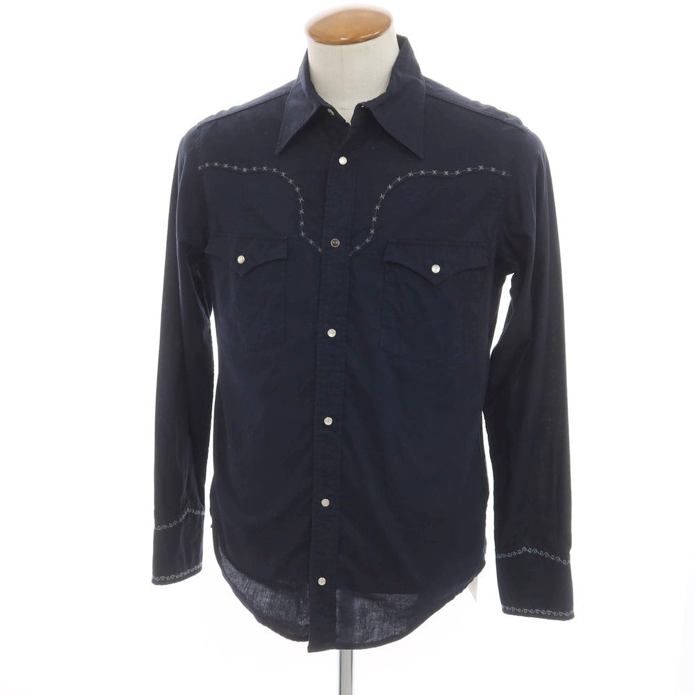 [Used] ITTY-BITTY Cotton Western Shirt, Dark Navy [4] [Condition Rank C] [Men&