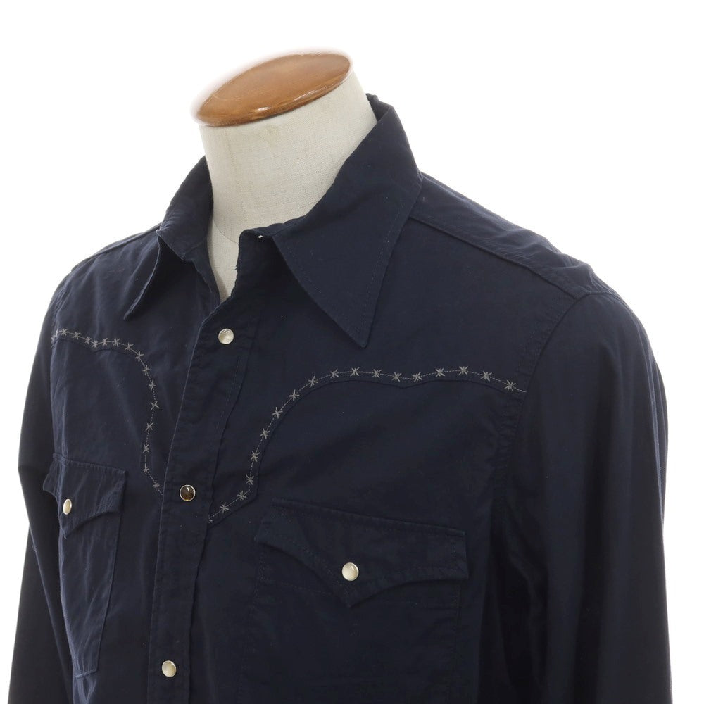 [Used] ITTY-BITTY Cotton Western Shirt, Dark Navy [4] [Condition Rank C] [Men&